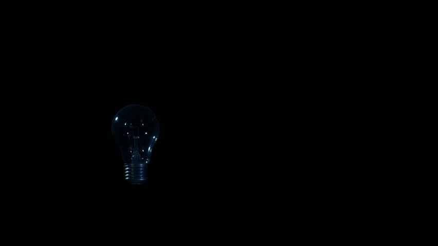 light bulb  on black background  old  technology,thinking idea concetp 