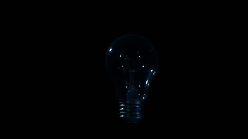 light bulb  on black background  old  technology,thinking idea concetp 