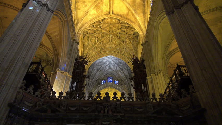 Grand Ceiling of Saint Mary Cathedral in Spain