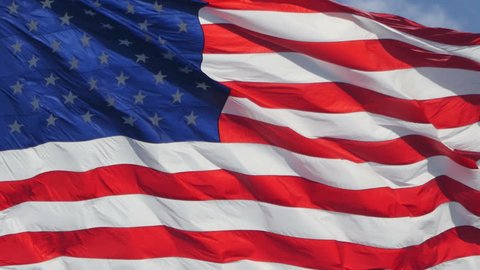 American Flag Usa Background Slow Motion Stock Footage Video (100% ...