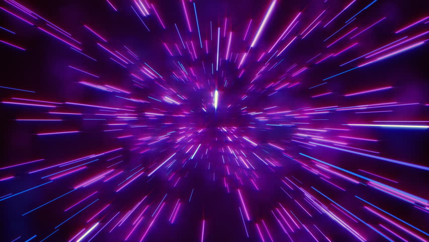 Abstract retro of warp or hyperspace motion in blue purple star trail | Shutterstock HD Video #1009517720
