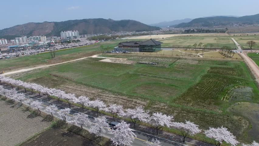 Spring of Hwangryongsaji Temple site,Gyeongju, South Korea, Asia when Apr-03-2018