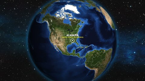  ALABAMA Map USA - Earth Zoom