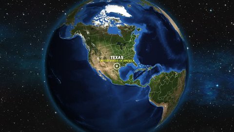  TEXAS Map USA - Earth Zoom