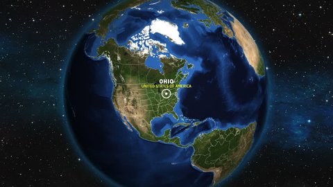  OHIO Map USA - Earth Zoom