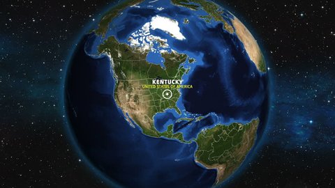  KENTUCKY Map USA - Earth Zoom