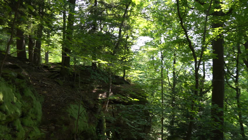 Hiking down from top of Ledges at Cuyahoga Valley National Park