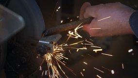 
Professional videos of grinder sparks in slow motion 180fps