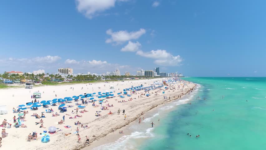 Aerial over Miami Beach, FL 