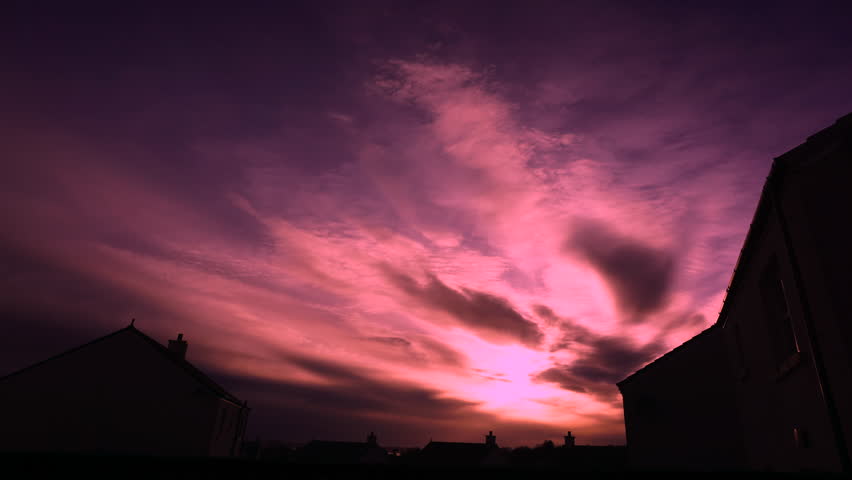 Unusual colours in the sky for the West of Scotland just before sunset.