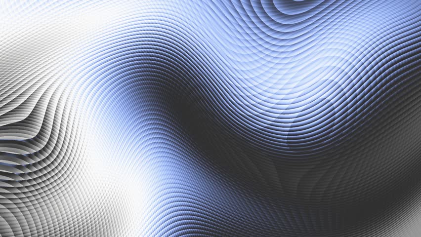 Moving random psychedelic light blue waves. Abstract screensaver for video. Looping footage. | Shutterstock HD Video #1009580087