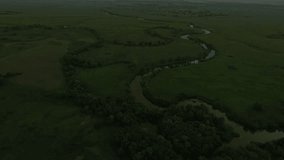 Beautiful summer landscape aerial video