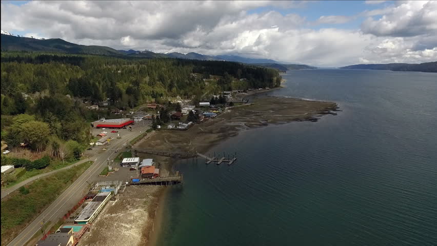 Over Puget Sound Olympic Range Hoodsport Washington