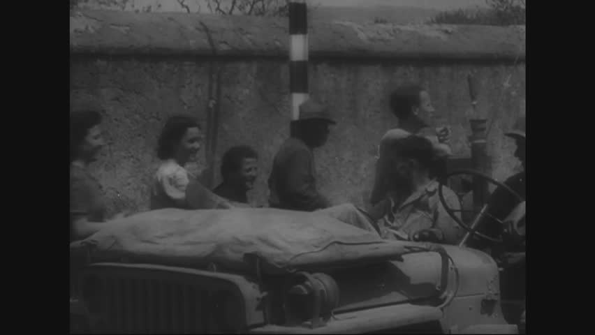 CIRCA 1944 - The 5th Army enters Rome and takes German POW