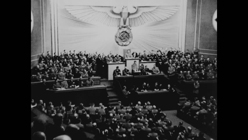 CIRCA 1943 - Germany under Hitler prepared to invade Poland and claim Danzig and the Polish Corridor in the fall of 1939.