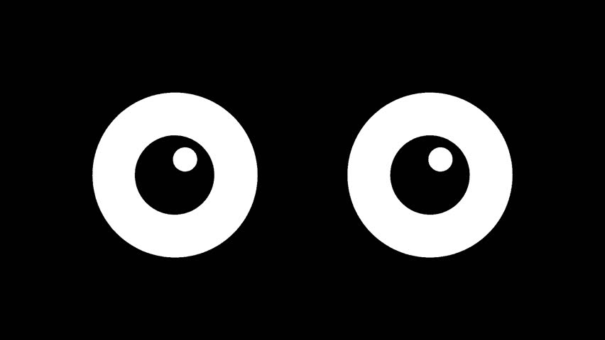 cartoon big eyes blinking dark animated: วิดีโอสต็อก (ปลอดค่าลิขสิทธิ์