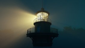 Lighthouse light spining around. Loopable animation. - Powered by Shutterstock - Get 15% off with code: PIKWIZARD15