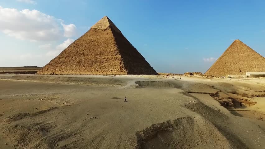 Aerial landscape of egypt pyramid. historical building. | Shutterstock HD Video #1009632797