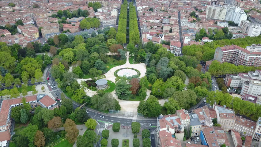 Grand Rond. Toulouse France. Drone view