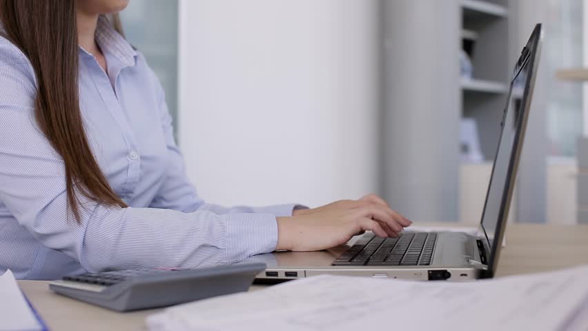 Tired Young Business Woman Has Pain In Hands, a Healthcare Video by CW_VIDEO