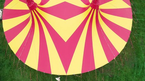 Aerial view of a circus tent स्टॉक वीडियो