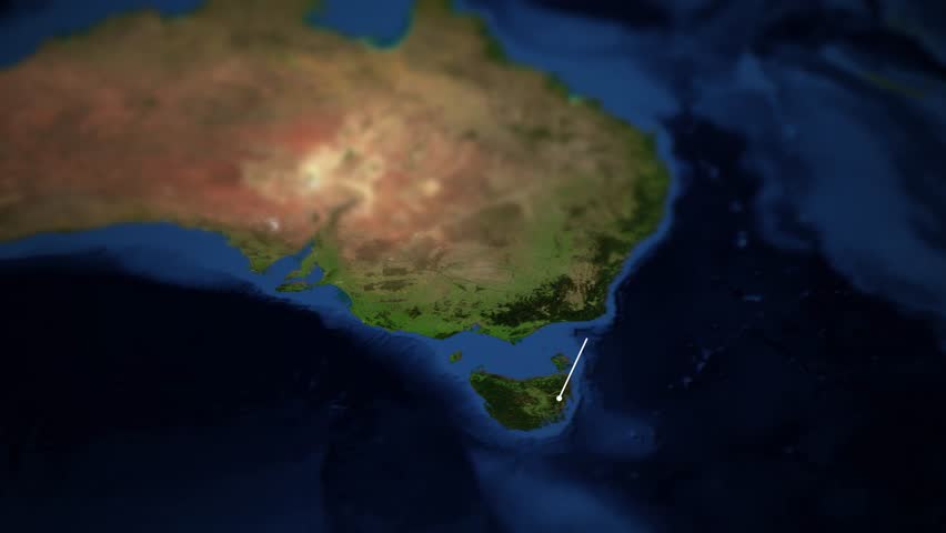 Camera pans over map of Australia with indicator - Hobart

image courtesy of nasa