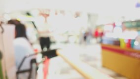 Blurred Motion Background in the Supermarket with Blurred People 4k Video Footage Clip