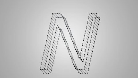 Animation of letter N, seamless looping