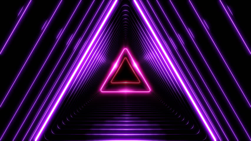 Beautiful Abstract Triangle Tunnel with  100  