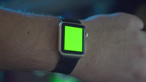 Wearing and Using Digital Apple Watch with a Green Screen  
