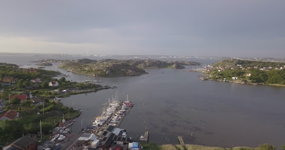 Beautiful Gothenburg skyline on Brännö, Sweden