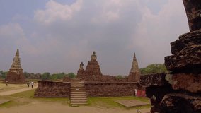 Time Lapse : Wat Chaiwatthanaram Temple At Ayutthaya Historical Park , Thailand