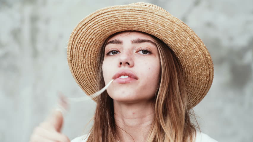 Beautiful Teen Girl Chewing Gum Stock Footage Video 100 Royalty Free Shutterstock