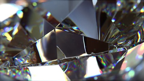 Close-up of slow rotate diamond. Loopable, beautiful background (4K,ultra high definition 2160p)
