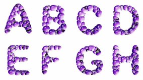 Alphabet from water bubble isolated on a white background. The letter A B C D E F G H. 3d rendering 4K - Powered by Shutterstock - Get 15% off with code: PIKWIZARD15