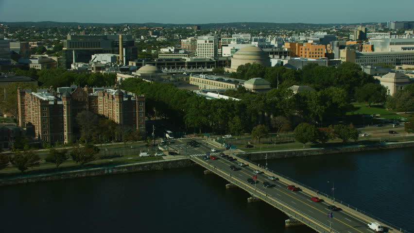 Aerial view of the Great Dome Massachusetts Institute of Technology a University learning facility Boston America