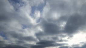 Clouds fly by quickly, sky draws towards - Sky in motion in fast motion time-lapse