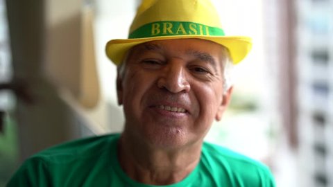 Portrait of Brazilian Soccer Fan