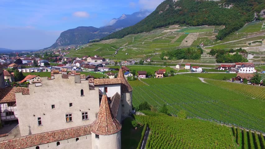 Aerial view of Aigle