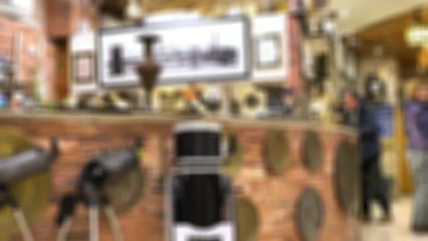 Blurred view of lobby in small hotel. HD