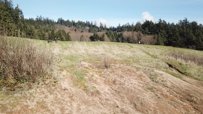 Ecola State Park, Oregon, USA. Aerial footage