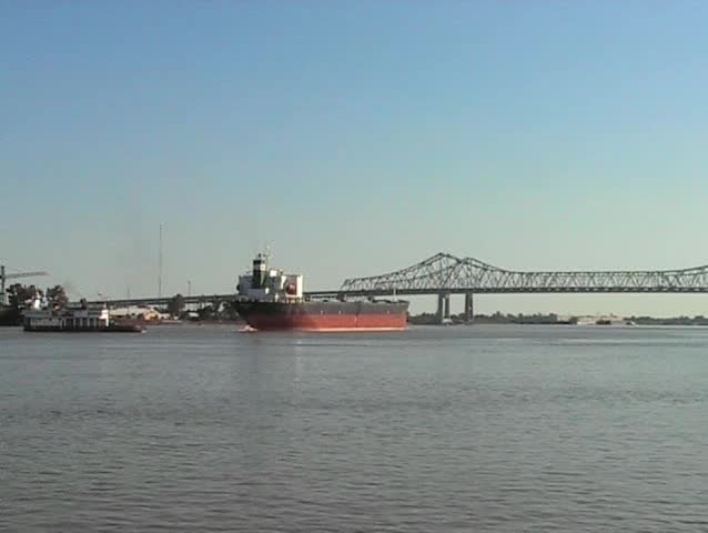 large ship on mississippi river