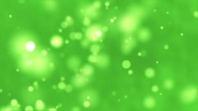 Abstract Green Particles Background - 4K