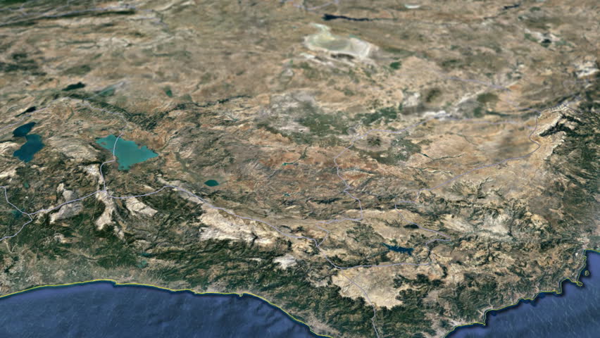 Mersin Province Animation Map Stock Footage Video (100 Royaltyfree