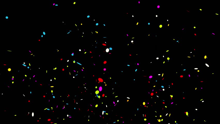 Realistic Multicolored Confetti Bottom_Center_Circle
 Shape Gunshot Popper Explosions Shooting Falling black/green background. Wedding, Birthday, Celebration, Carnival, Party or Holiday.4k Royalty-Free Stock Footage #1009870301