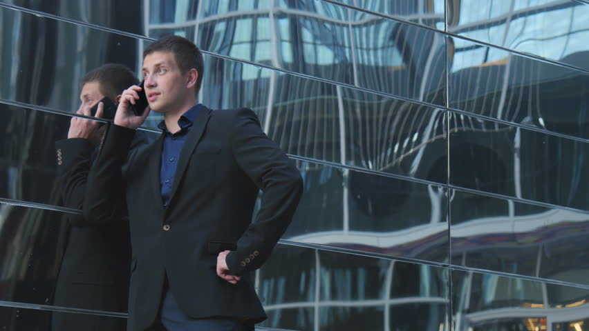 Businessman Talking on Mobile Phone