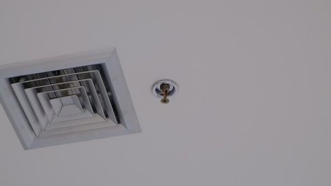 Air vent on a ceiling