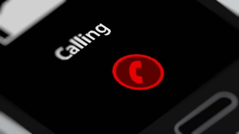 Smartphone Calling Call Failed On Smartphone Stock Footage Video (100%