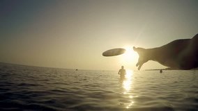 Frisbee Beach Chill Coast Summer Couple Concept, POV SLOW MOTION - Powered by Shutterstock - Get 15% off with code: PIKWIZARD15
