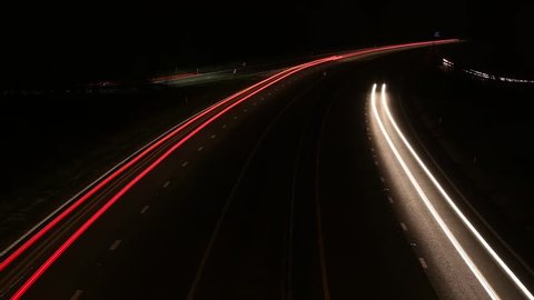 Time-lapse of cars in Oxford at night